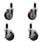 Service Caster 4'' Maroon Poly Wheel Swivel 1-1/4'' Expanding Stem Caster Set 2 Brakes, 4PK SCC-EX20S414-PPUB-MRN-2-TLB-2-114 - alternate 1